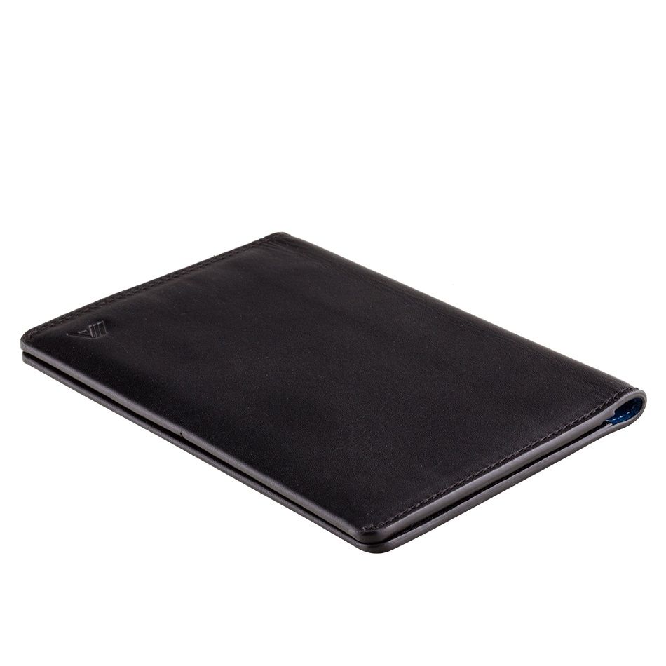 A-SLIM Leather Passport Holder Hoshi - Black